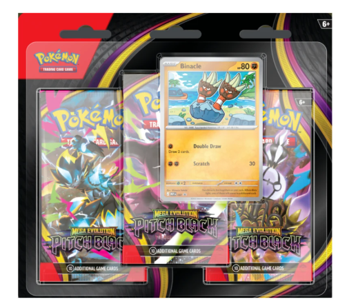 Pokemon: Mega Evolution Pitch Black Three Booster Blister